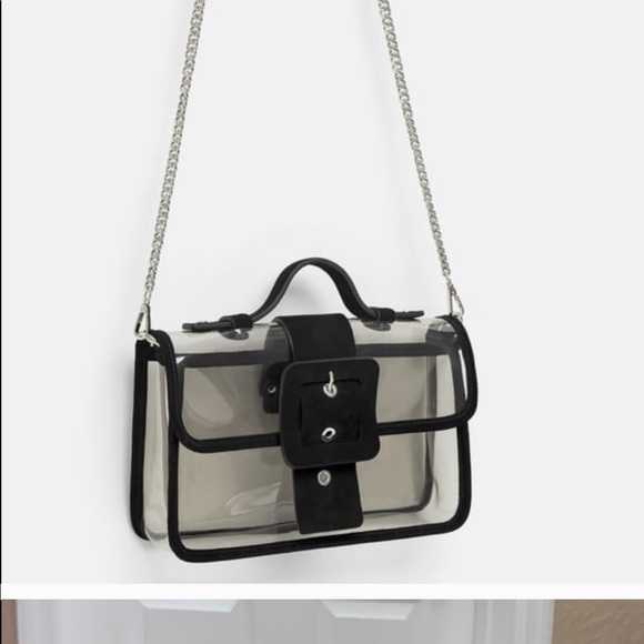 Zara Vinyl Leather Trim Bloggers Fav Crossbody Bag - Picture 6 of 6
